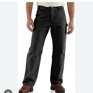 Men’s Carhartt original fit washed duck work dungaree flannel lined